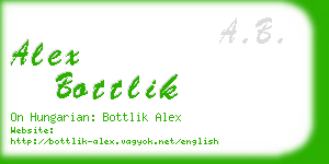 alex bottlik business card